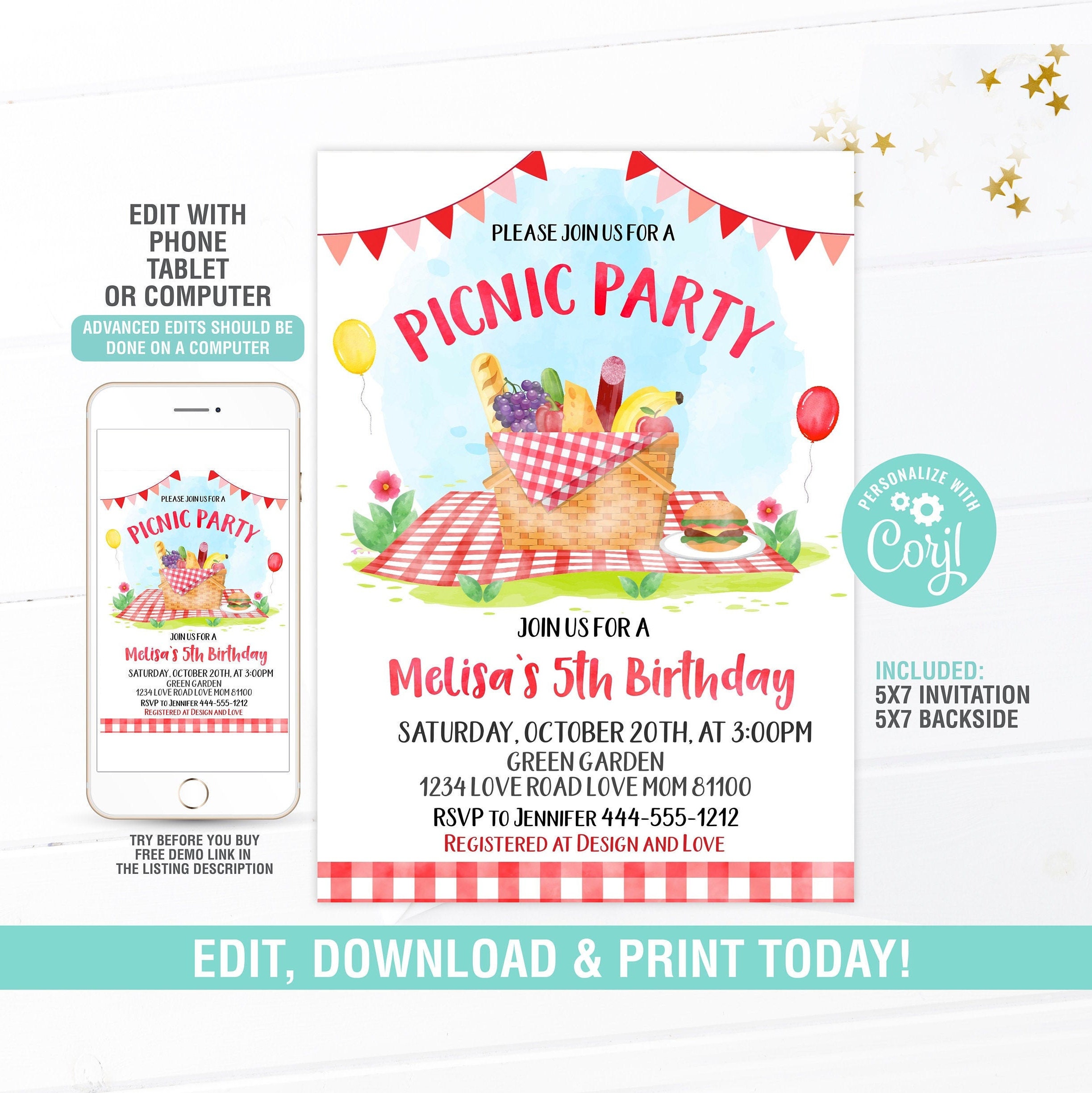Picnic invitation deals