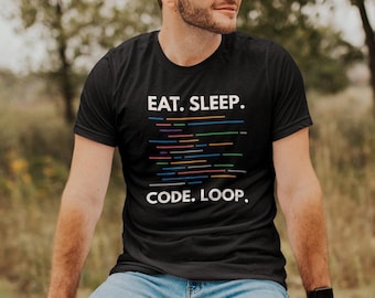 Eat Sleep Code Loop Coding T-shirt for Developers