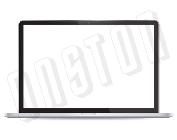 Download Laptop Computer Clipart Svg Laptop White Screen Vector Clip Etsy