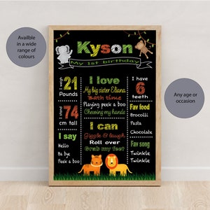 First Birthday Print, Safari, Wild One Jungle, First Birthday Party, Keepsake, Kids Party, 1st Birthday Party Decor, Bunting, Party Prop