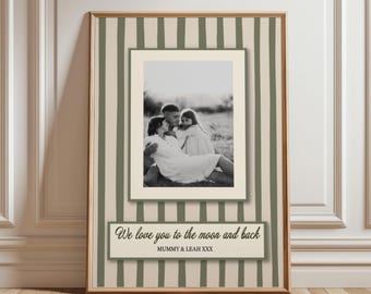 Personalised Family Photo Print, Custom Photo Gift for Mum Dad Grandma, Christmas