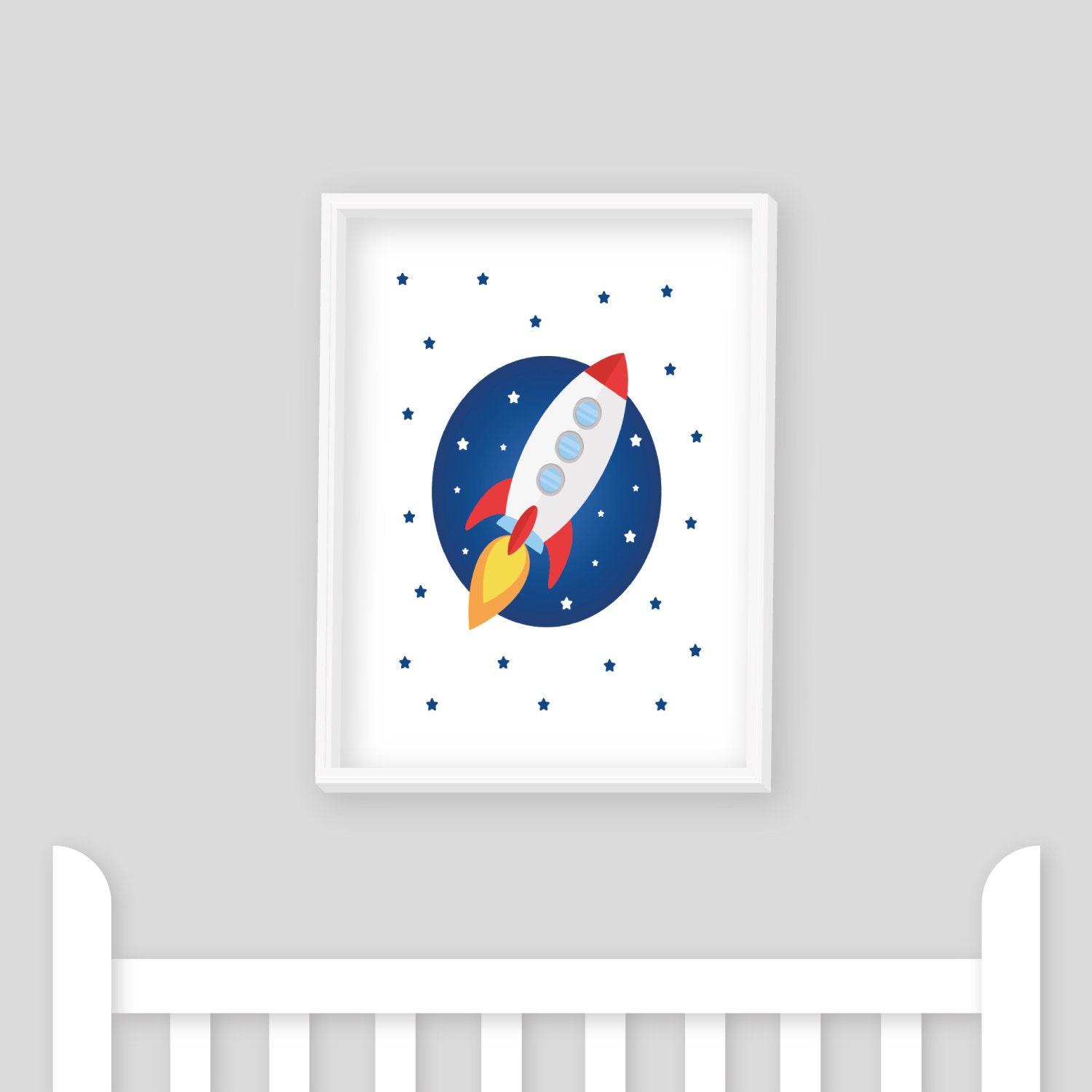 Nursery Prints Set of 3 Space Rocket Prints Moon Galaxy - Etsy UK