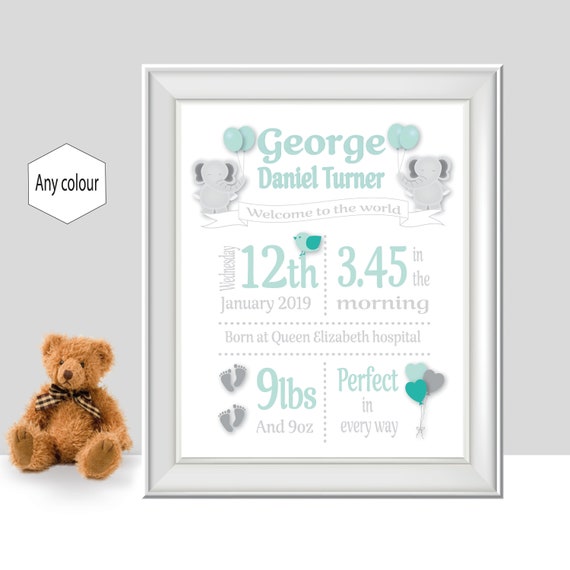 birth announcement print