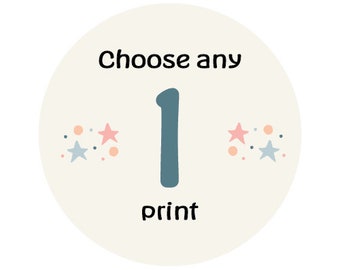 Choose Any Single Nursery Print From My Shop