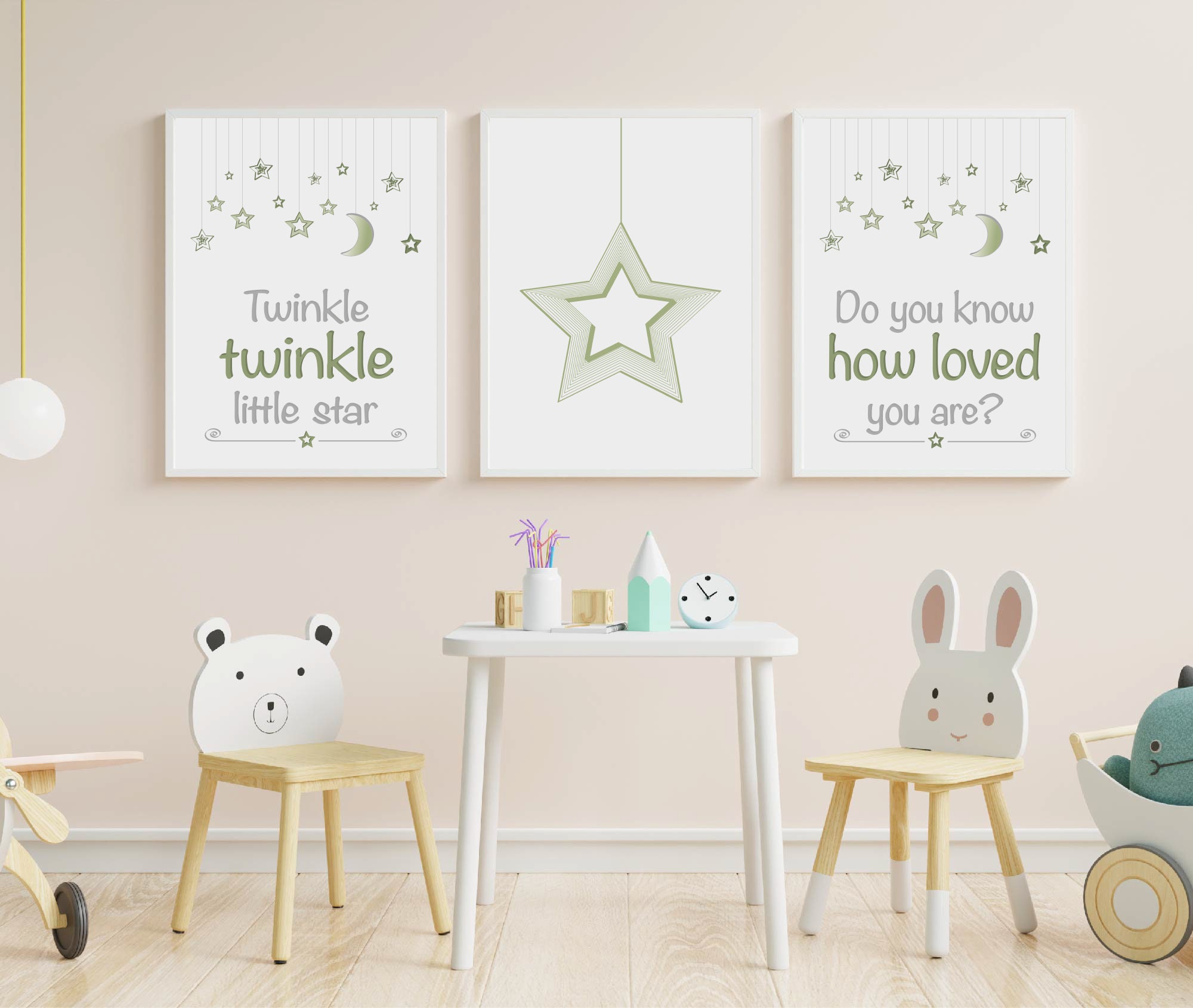 Twinkle Twinkle Little Star Nursery Prints | Set of 3 - Etsy Canada