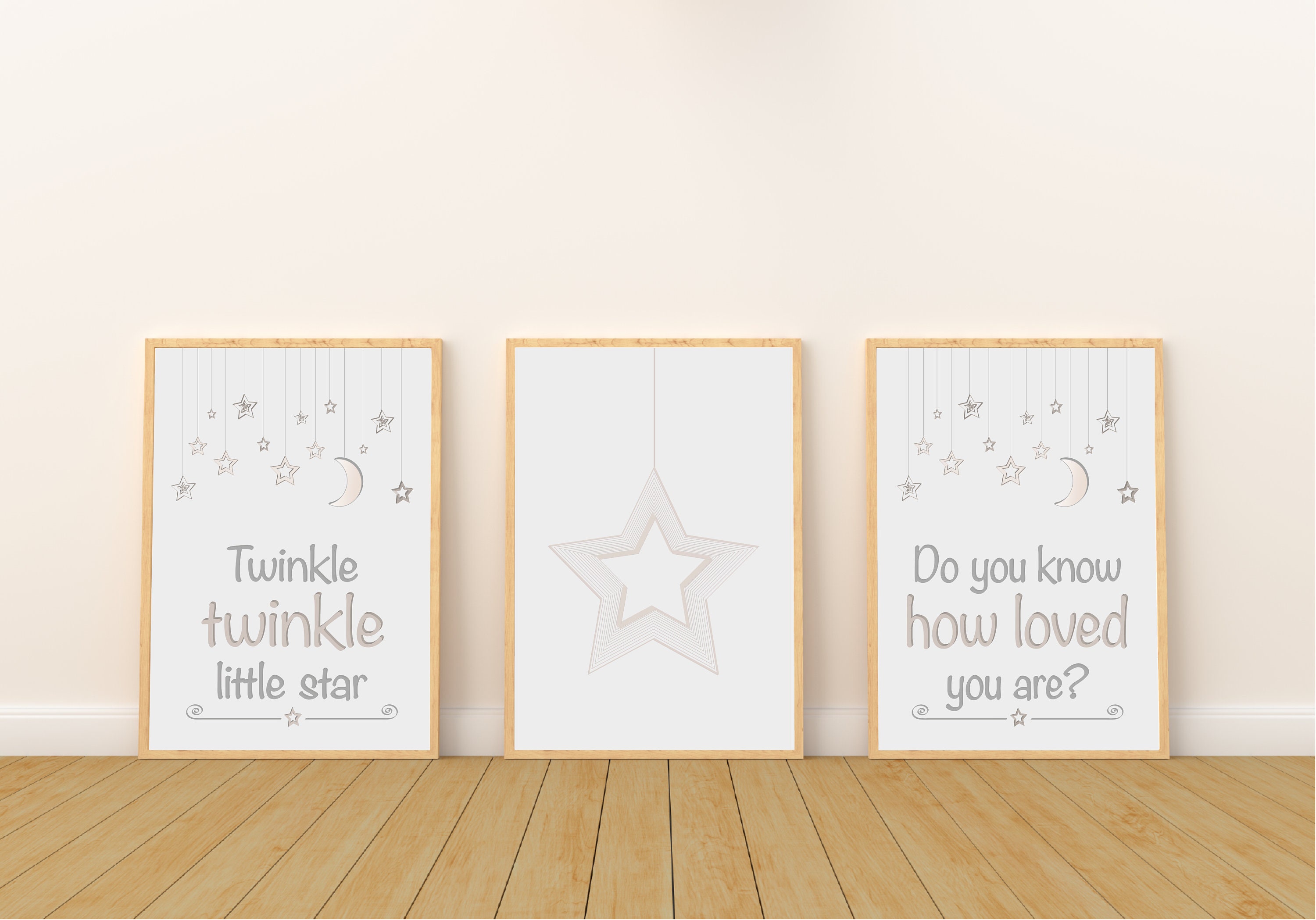 Twinkle Twinkle Little Star Nursery Prints | Set of 3 - Etsy Canada