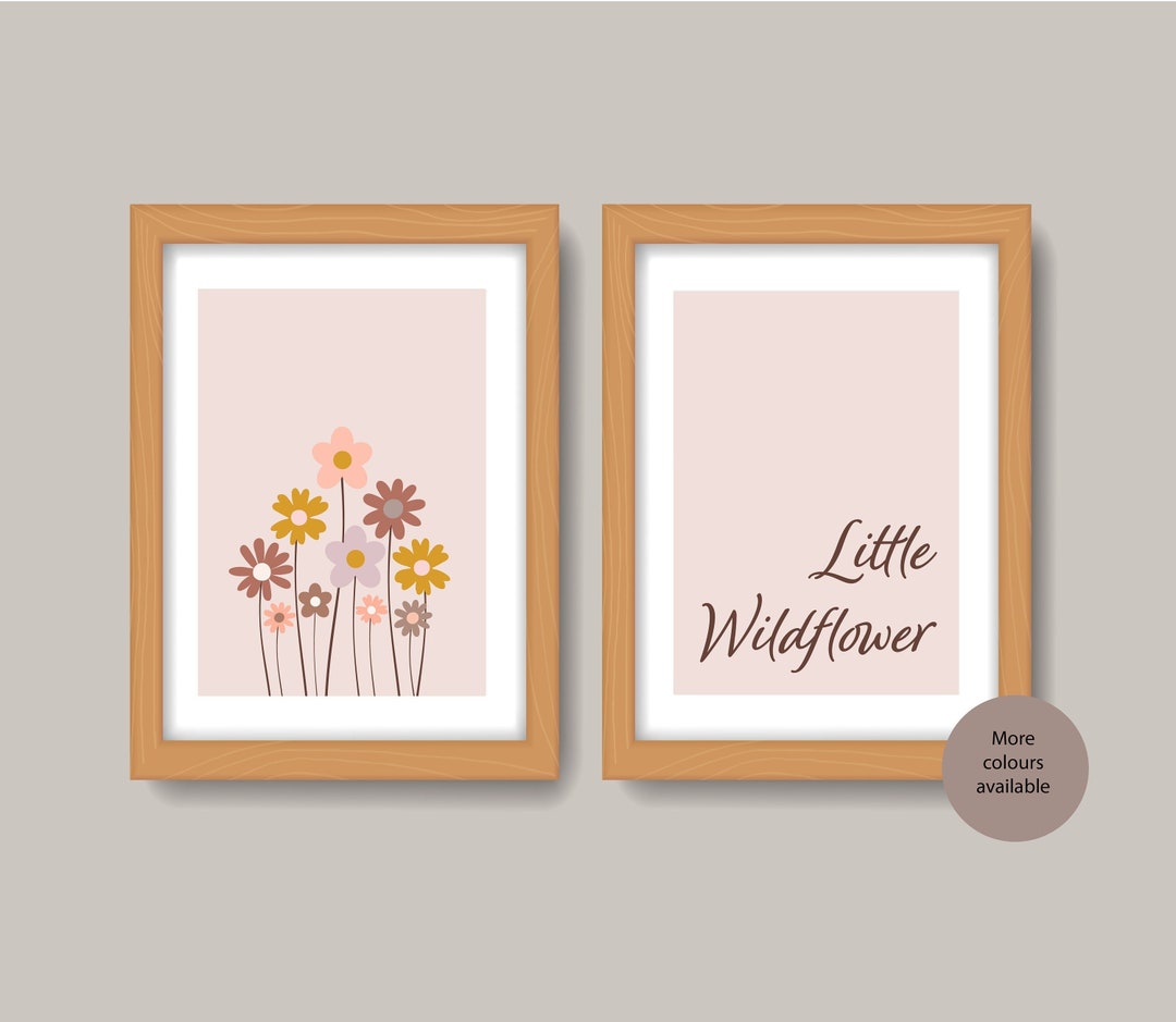 Wildflower Nursery Print Set | Boho Floral Decor, Baby Girl Room - Etsy UK