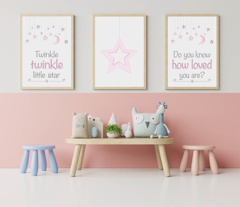 Twinkle Twinkle Little Star Nursery Prints | Set of 3 - Etsy Canada