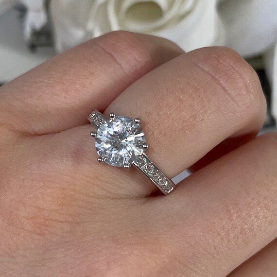 2 carat cubic on sale zirconia