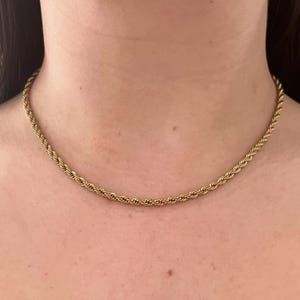 Monet 1980s Rope Gold Plated 15.75 Inch Chain Necklace