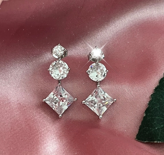 Cubic zirconia earrings sterling silver best sale