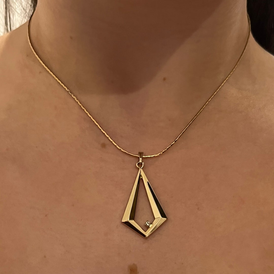 1980年代 ミシェル・リン ゴールドメッキ キラキラペンダント