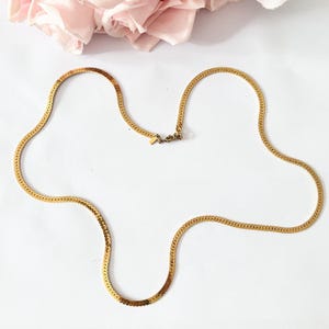 Monet 1980s Gold Plated 24 inch Long Chain Necklace