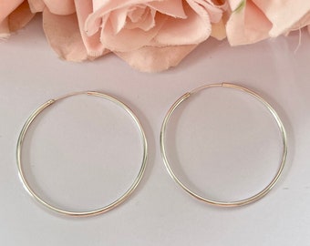 Sterling Silver 925 Hoop Earrings