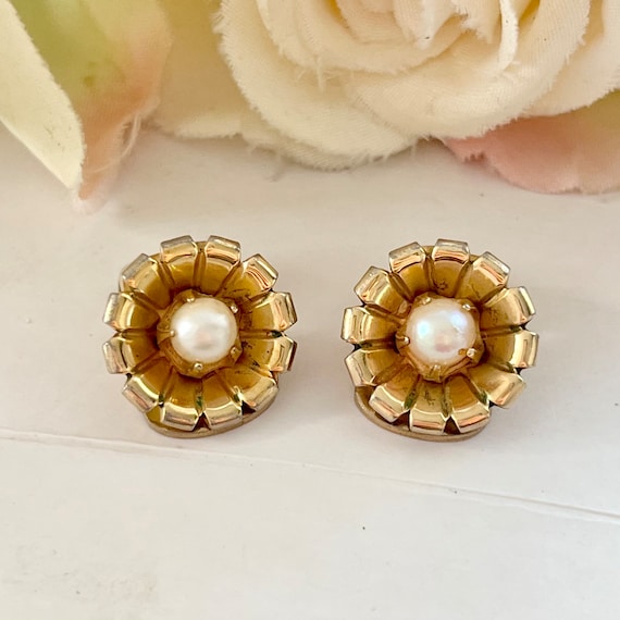 Circa 1930- Boucles d'oreilles clips Art Déco en céramique