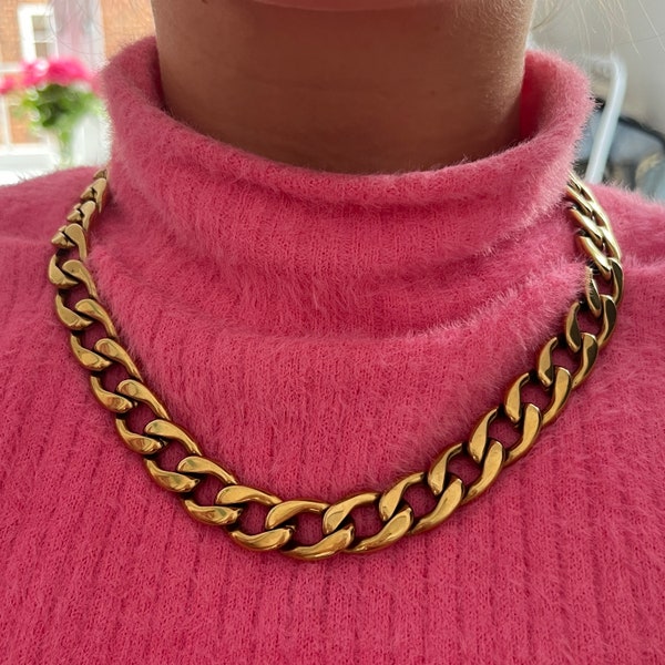 1980s 18k Gold Plated Chain 21 Inch Necklace