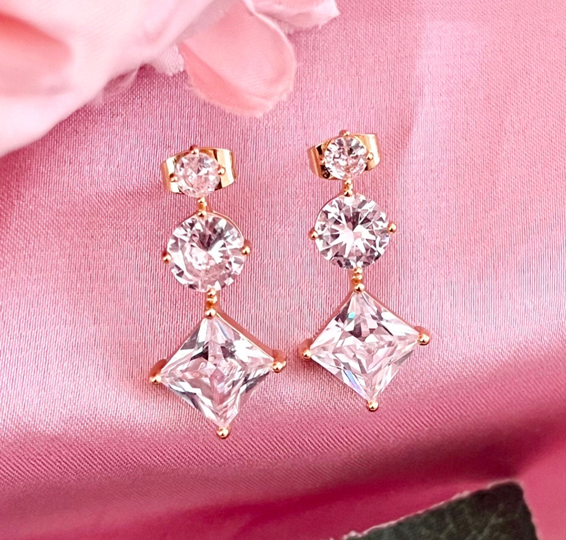 Orecchini In Argento Sterling 925 Con Zirconia Cubica A Goccia – Placcatura Oro 18K 2 Micron, Leggeri E Ipoallergenici, Regalo In Astuccio