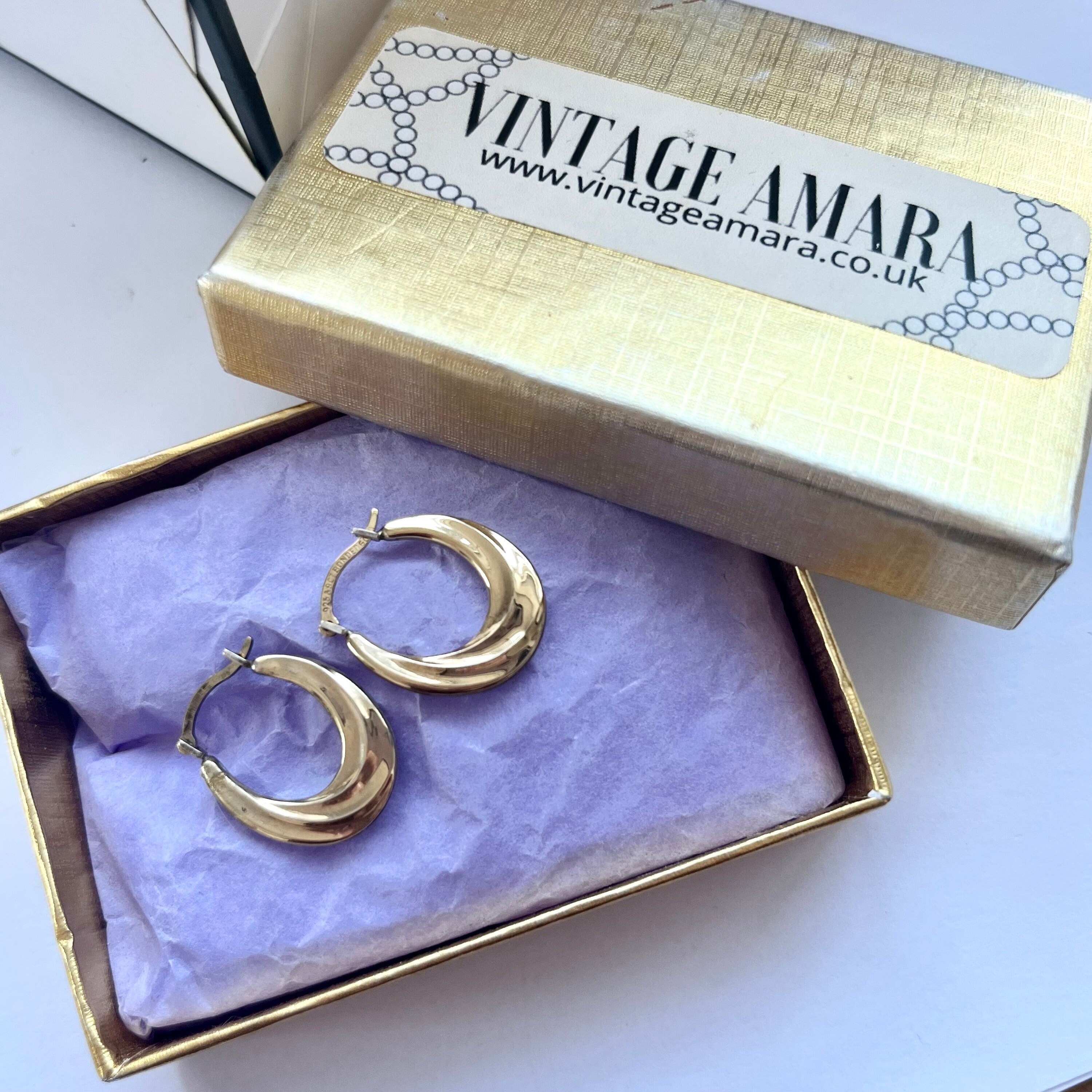 925 and 9ct bonded gold earrings clearance