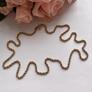Monet 1980s Gold Plated 27 inch Chain Necklace