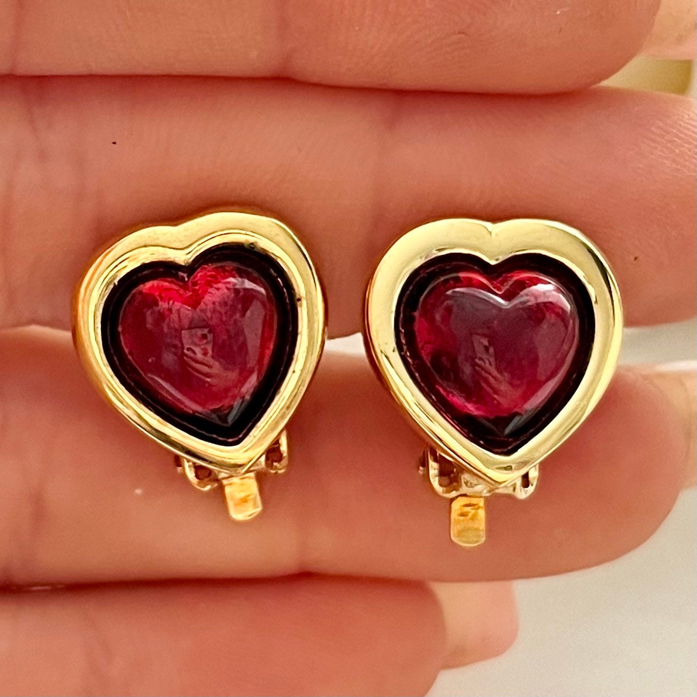 Boucles D'oreilles Clips Vintage Lanvin Années 70 - Dorées - Bijou De Couture Neuf Sans Emballage