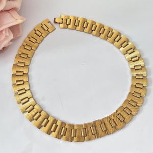 Monet 1980s Gold Plated 17.5 Chain Collar Necklace