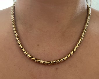 1980s Pierre Cardin Gold Plated Chain Necklace