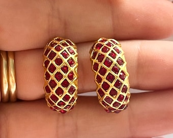 Boucles D'oreilles Vintage Clips - Créateur Delphine Nardin Paris - Occasion