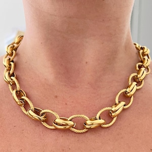Vintage 14k Gold Plated Chain Necklace