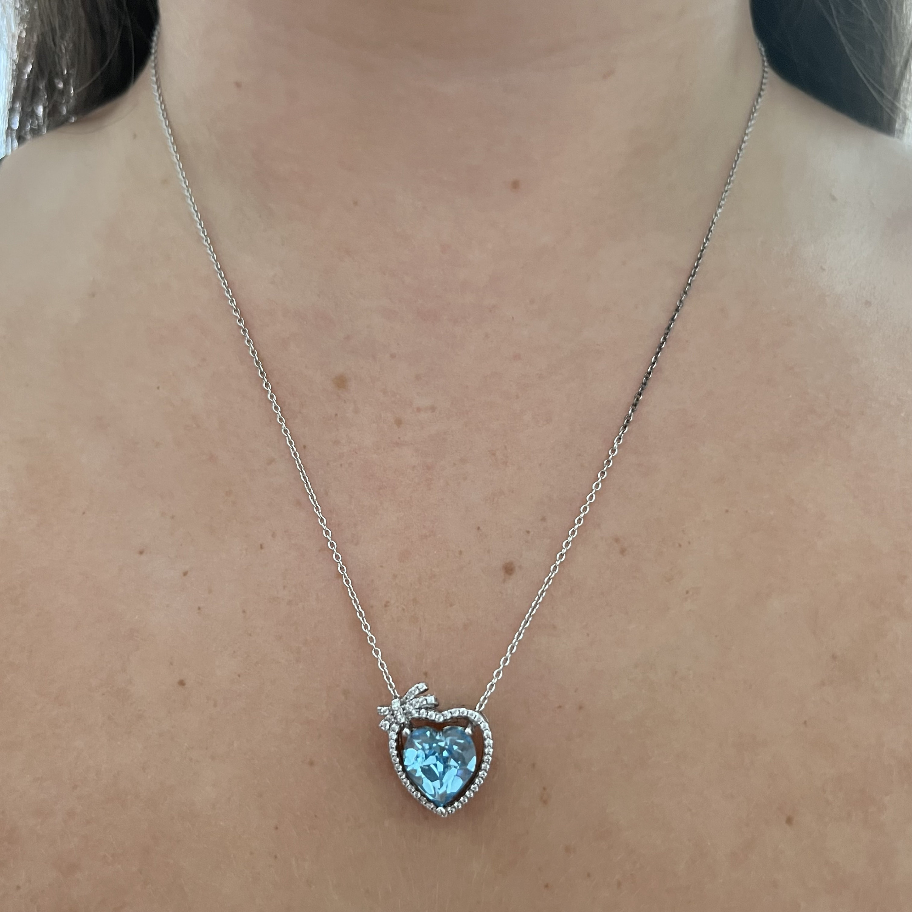アクセサリー delivery heart necklace Full Cut Diamond Heart Choker Necklace — EF Collection®