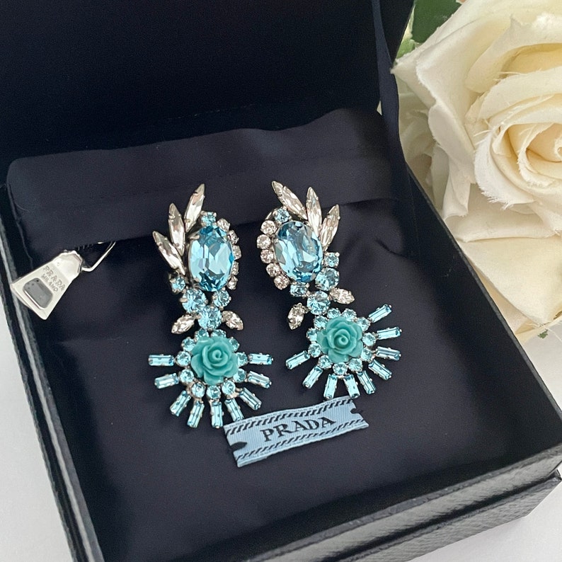 prada flower earrings