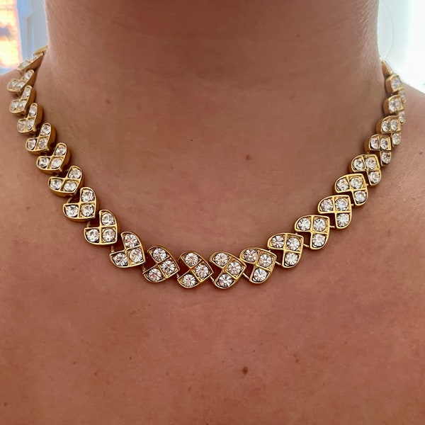 80's Gold Chain Necklace with Rounded Gold Bar main image 0