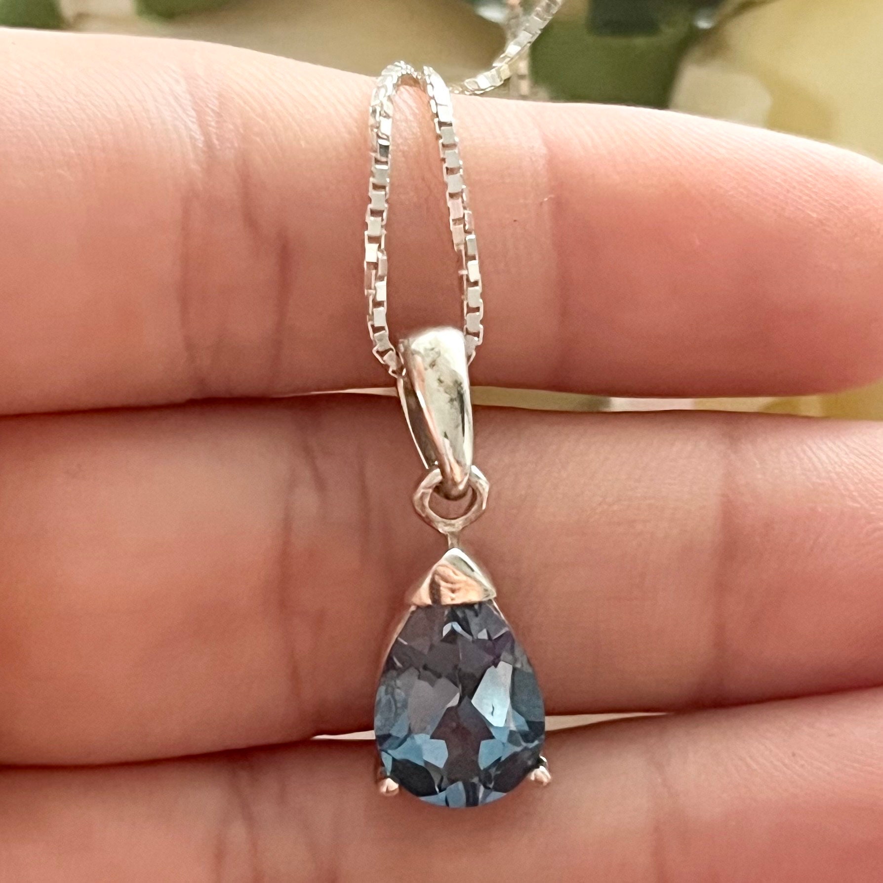 【Hei】[silver925] pear cubic necklace ネックレス☆送関税込 Fashion Jewelry 925 Silver Necklace Pendant Pear Cut Cubic