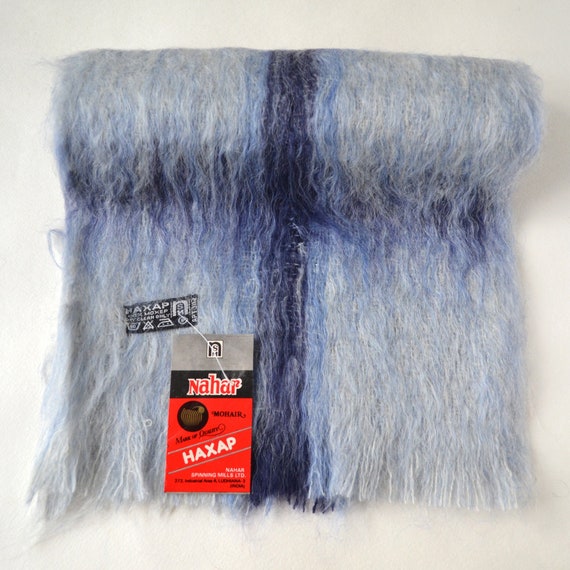 Blue mohair scarf Vintage mohair scarf