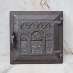 Antique wood fired oven door, Cast iron stove door