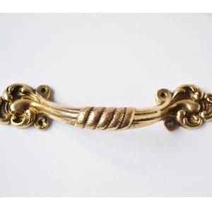Vintage brass drawer pull, Cabinet handle, drawer handle