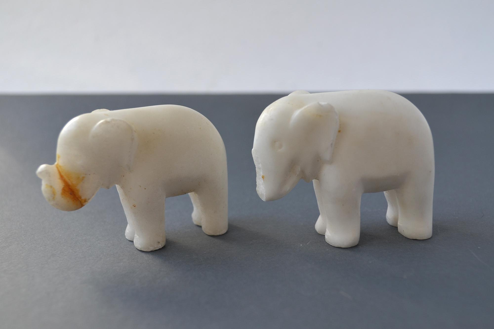 修復、大理石の象の置物、7個セット - Etsy 日本