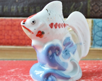 Vintage Fish, figurine porcelain, Bookshelf decor