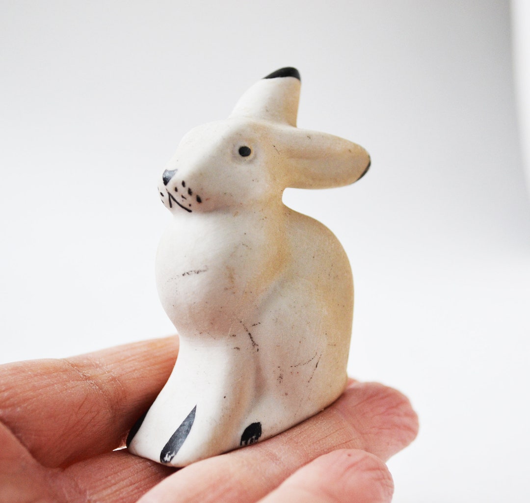 Porcelain Rabbit Book White Rabbit Figurine, Porcelain Bunny Figurine - Etsy
