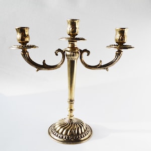 Vintage brass candle holder, Candelabra