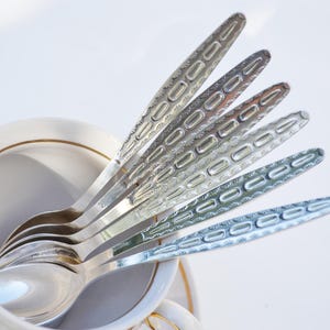Vintage tea spoon set, Tea lovers gift, Small spoons, Flatware set, Tea accessories