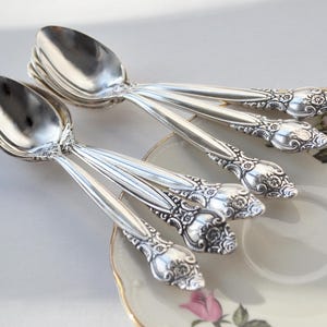 Coffee spoons, Mini spoons, Vintage flatware set, Espresso spoons