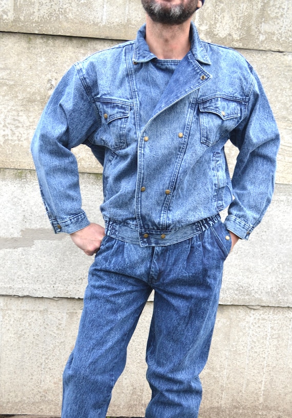 Mens jeans jacket & pants Vintage clothing Jean ja