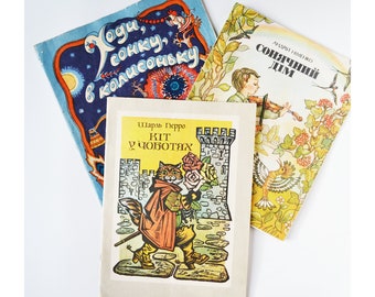 Vintage kinderboeken in het Oekraïens, set van 3
