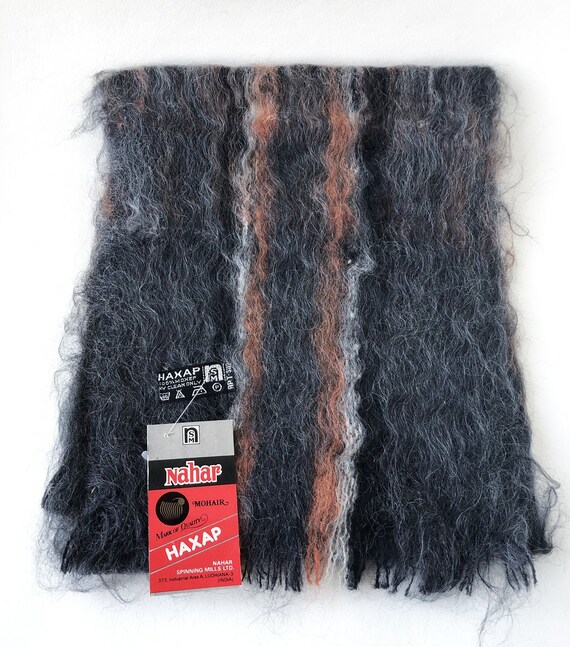 Mohair scarf Vintage mohair plaid scarf