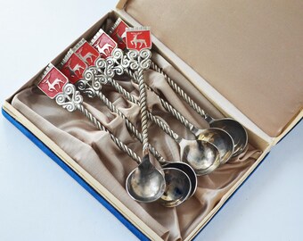 IMIKEYA 8-teiliges Metall-Löffel-Set - Vintage Blumenmuster, 11,3 Cm - Für Kaffee, Dessert & Eis