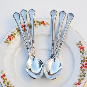 Coffee spoon set, Vintage miniature small spoons, Tea accessories