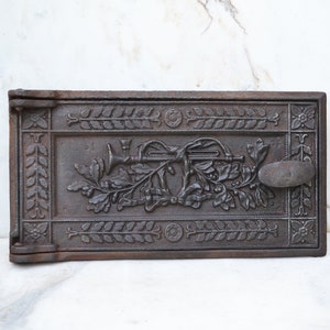 Antique cast iron stove door, Wood fired oven door