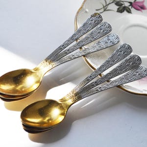 Vintage Coffee Spoon Set, Stainless Steel