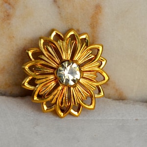 Vintage gold plated brooch, 1960s