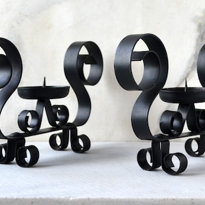 Metal candle holders, Set of 2